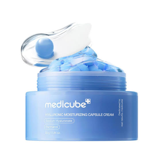 کرم آبرسان کپسولی مدیکیوب مدل HYALLURONIC حاوی هیالورونیک اسید 55گرم
